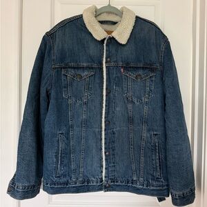 Levi's Blue Denim Jacket with Sherpa